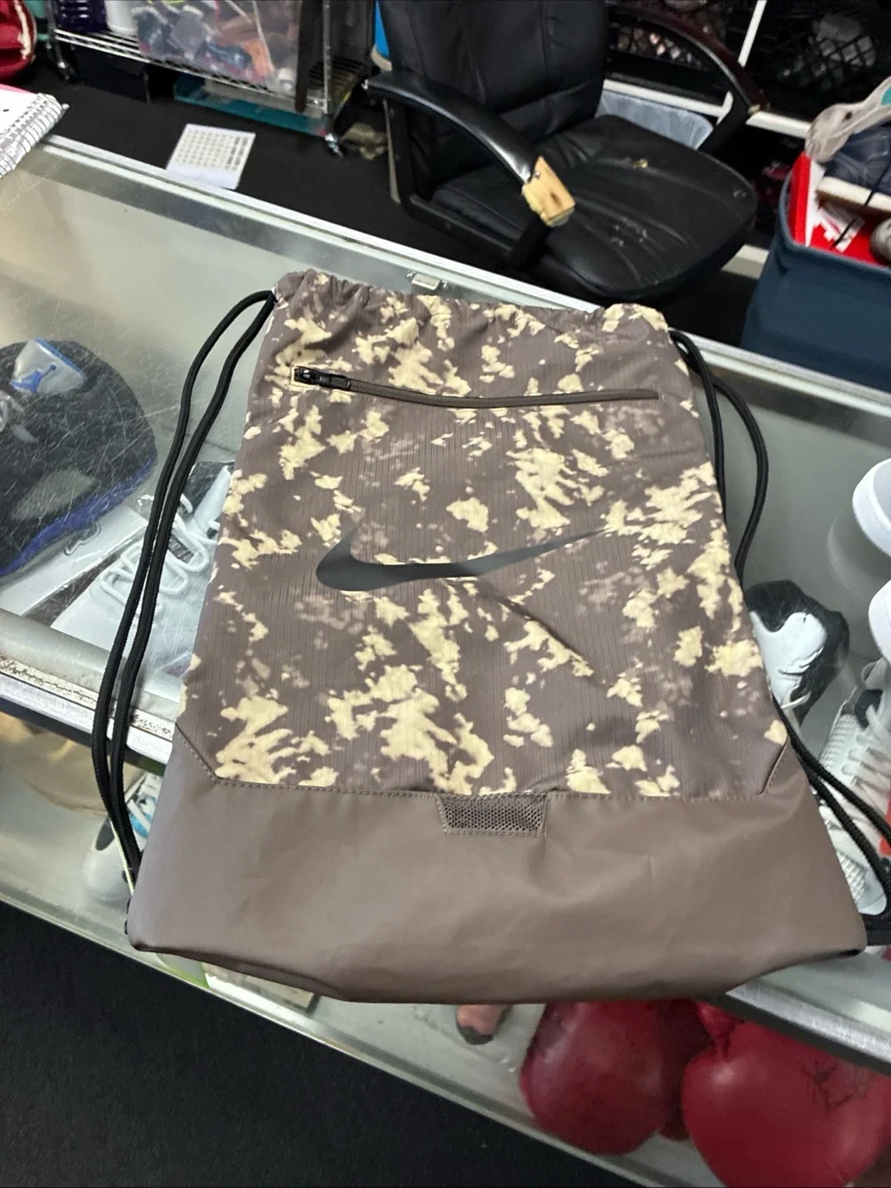 Nike Sportswear NSW Gym Sack Bag Anthracite Camo 2025 Sample NWT Rare